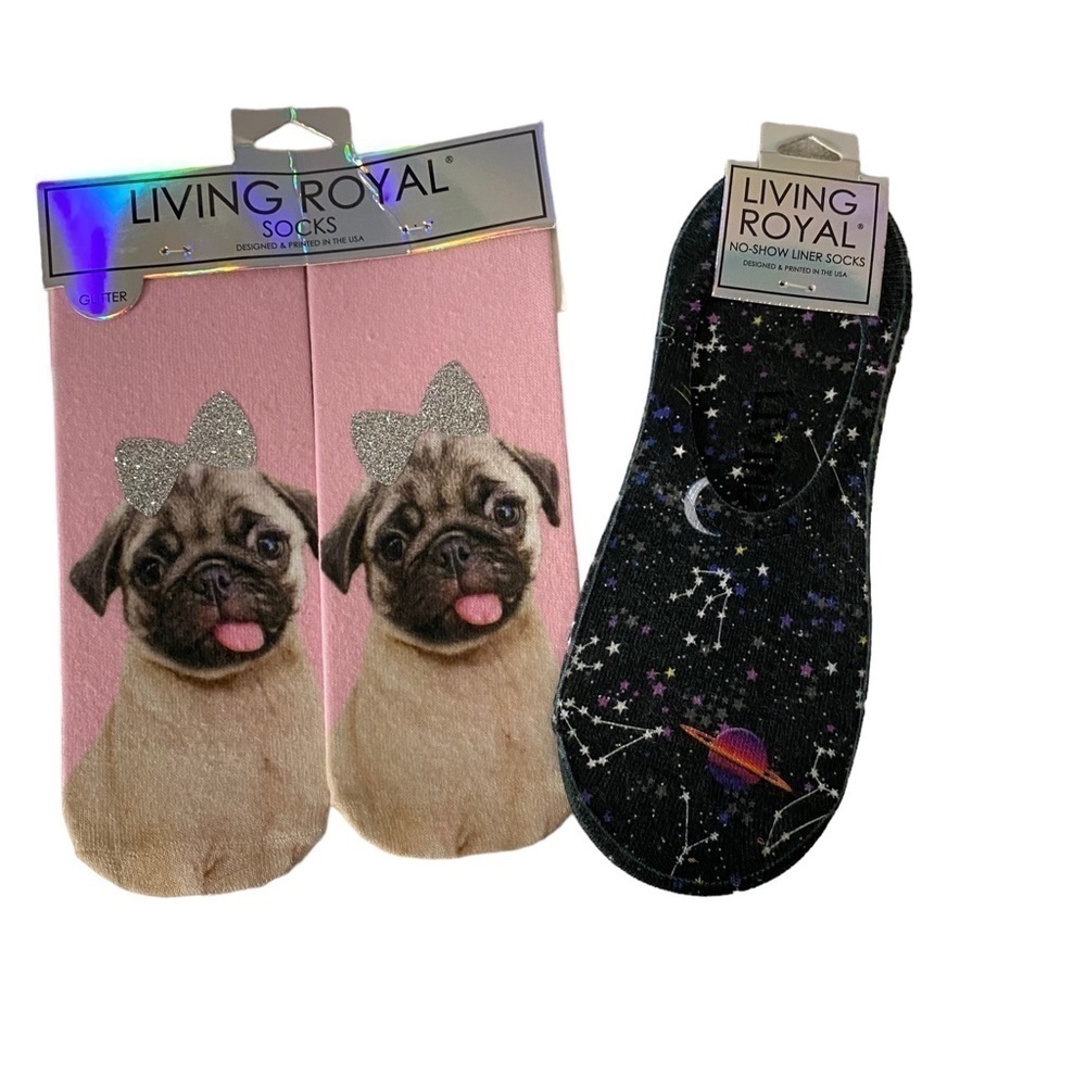 NWT Women’s / Girls Living Royal No Show Liner Socks (2 pair)